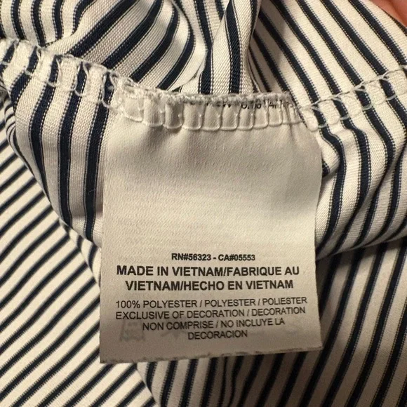 Nike Golf Polo Navy Blue and White Striped Jesuit golf Men’s XL - Picture 9 of 11